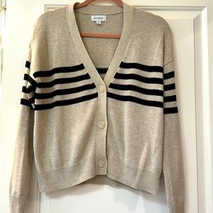 Evereve Striped varsity Style Cardigan
